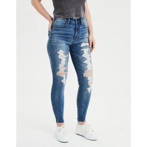 American Eagle High Waisted Distressed Jeans